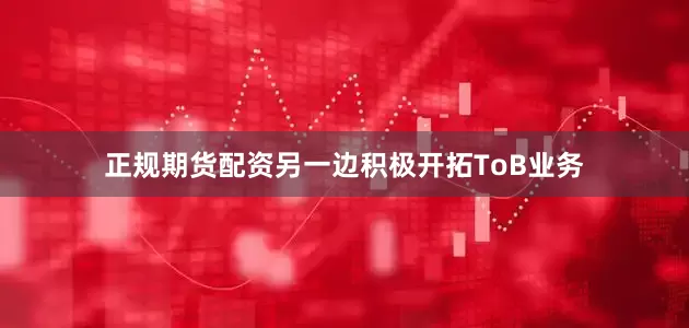 正规期货配资另一边积极开拓ToB业务