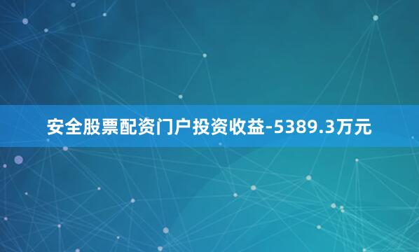 安全股票配资门户投资收益-5389.3万元